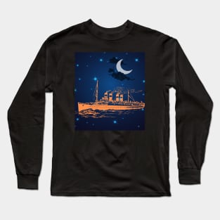 The titanic under d night sky Long Sleeve T-Shirt